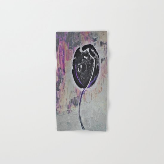 Negro Night Golden Rose Hand & Bath Towel