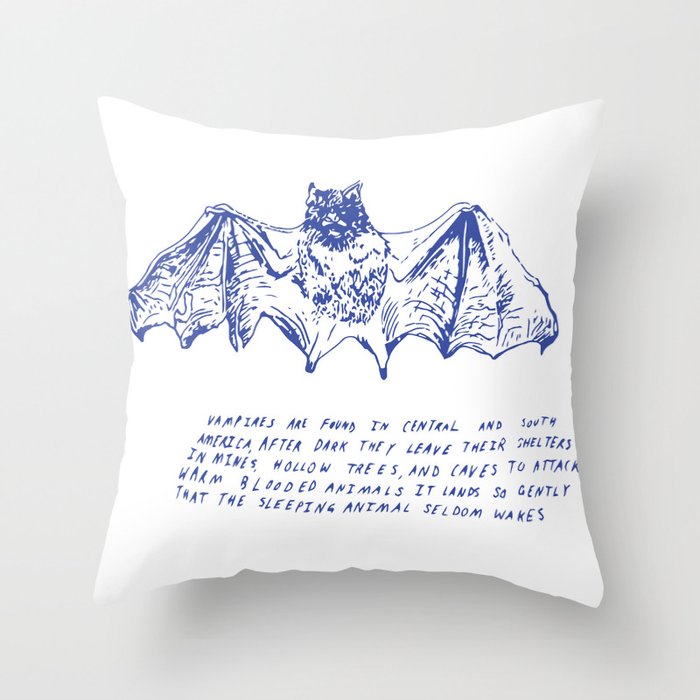 Vampire Bat Throw Pillow