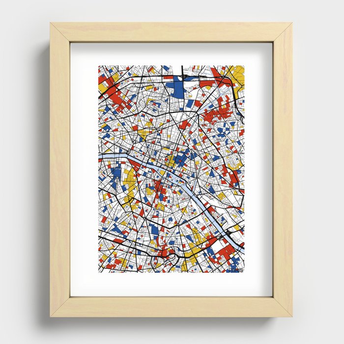 Paris Mondrian Recessed Framed Print