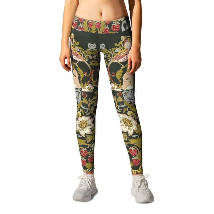 Whippets and Strawberry Thieves Leggings by Ivy Izzard Society6