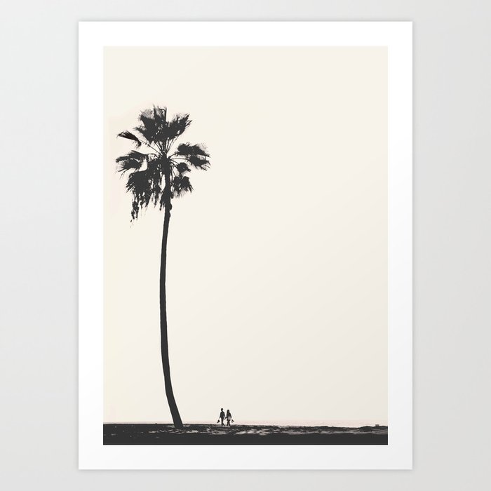 Moment under the coast palm tree Art Print