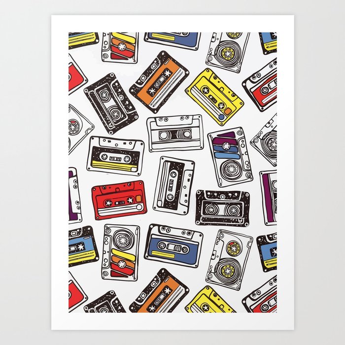 80's Retro - Paper Cassette Tape DIY Totally 1980s Party Essentials - Set  of 20