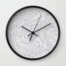 White Larkspur on Gray Wall Clock