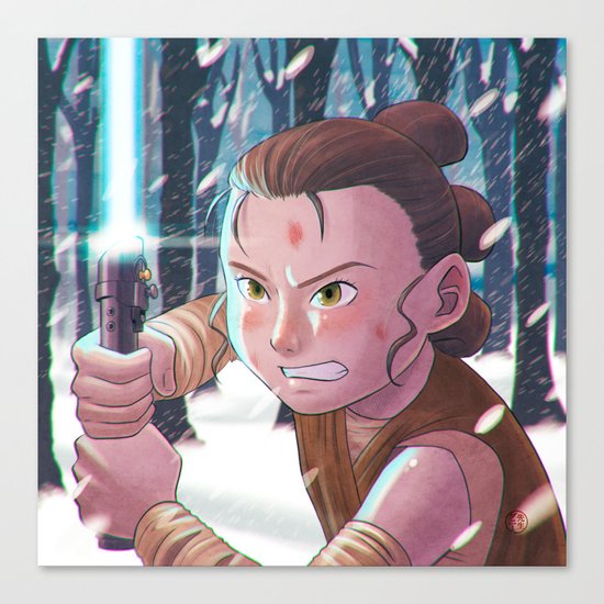 Use the force - Rey Tribute 2 Canvas Print