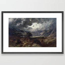 Gustave Dore - Loch Lomond Framed Art Print | Scenic, Europe, Beautiful, Water, Frenchartist, Travel, Mountain, Landscape, Sky, Nature 
