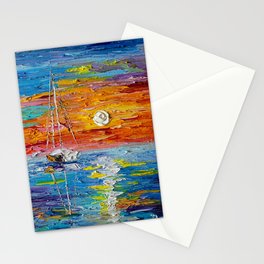 Sea sunset Stationery Card