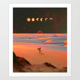 Searching for the ocean Art Print