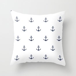Anchor Pattern Throw Pillow
