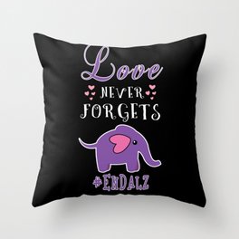 Elephant Love End Alzheimer Alzheimer's Awareness Throw Pillow