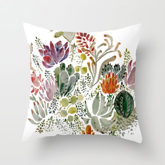 Succulents Throw Pillow
