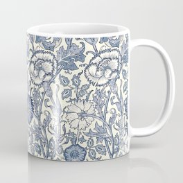 William Morris Navy Blue Botanical Pattern 6 Coffee Mug