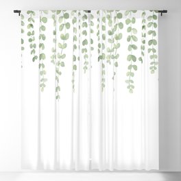 Green Vines | Tropical Leaves Blackout Curtain