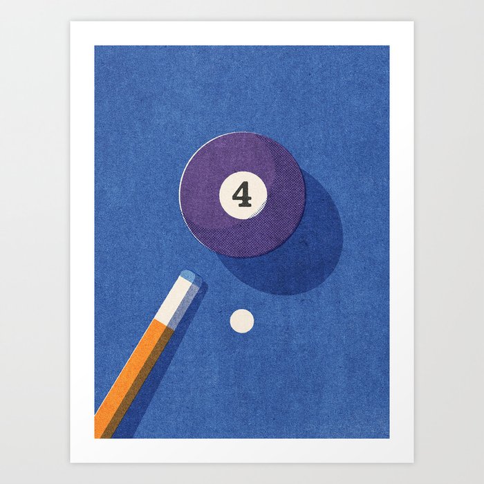 BALLS / Billiards - ball 4 I Art Print
