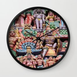 India Hinduism multicolored Temple Design Wall Clock