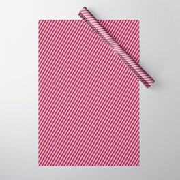 [ Thumbnail: Red and Plum Colored Stripes/Lines Pattern Wrapping Paper ]
