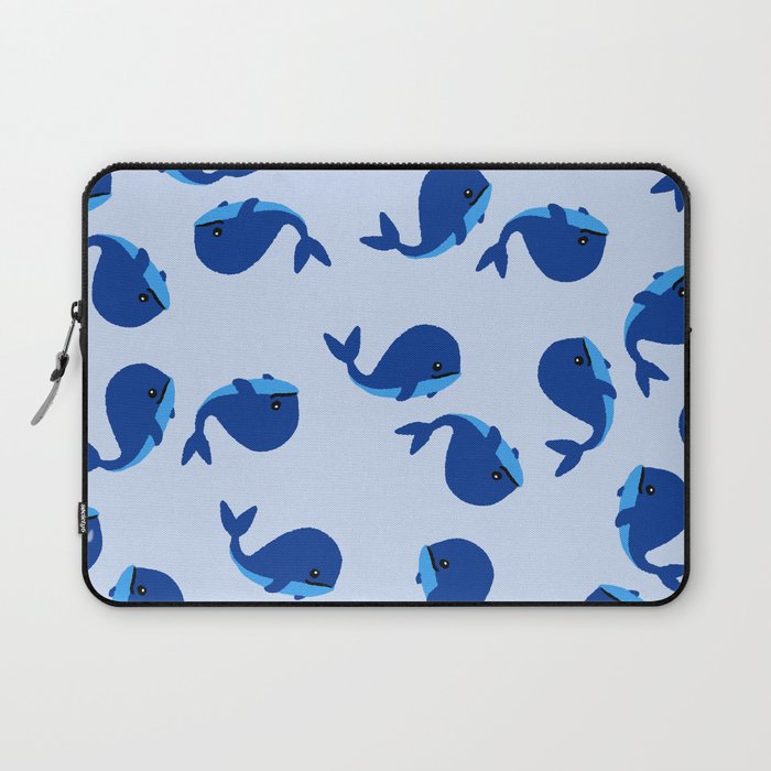 BABY WHALES IN BLUE Laptop Sleeve