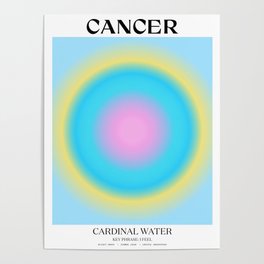 Cancer Gradient Print Poster