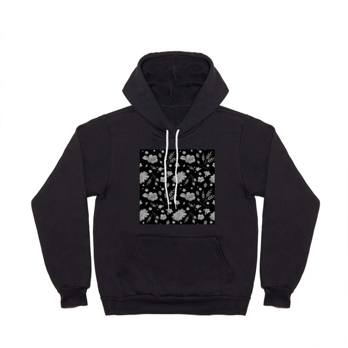Embroidered Leaves & Flowers Hoody