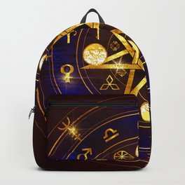 Magical Horoscope witchcraft pentagram Backpack