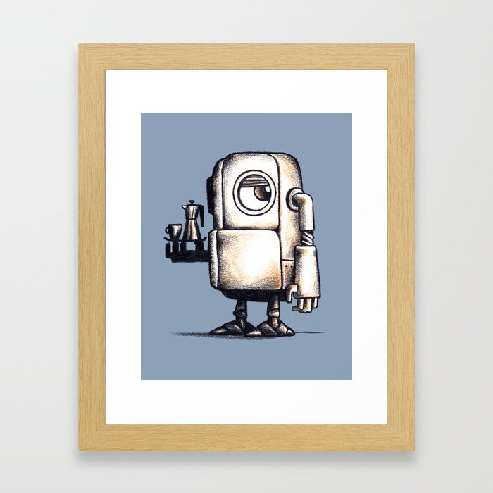 Robot Espresso #2 Framed Art Print