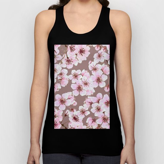 Cherry blossom pattern Unisex Tank Top