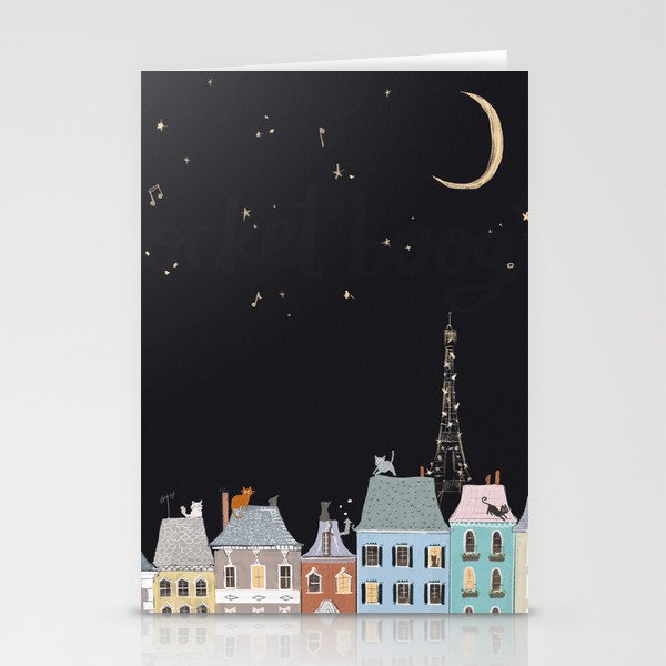 Cats in Paris Stationery Cards