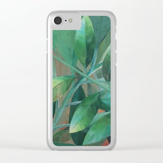 Leafy Greens Clear iPhone Case