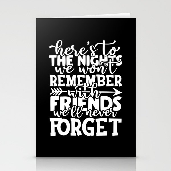 Friendship Camping Adventure Quote Typographic Stationery Cards