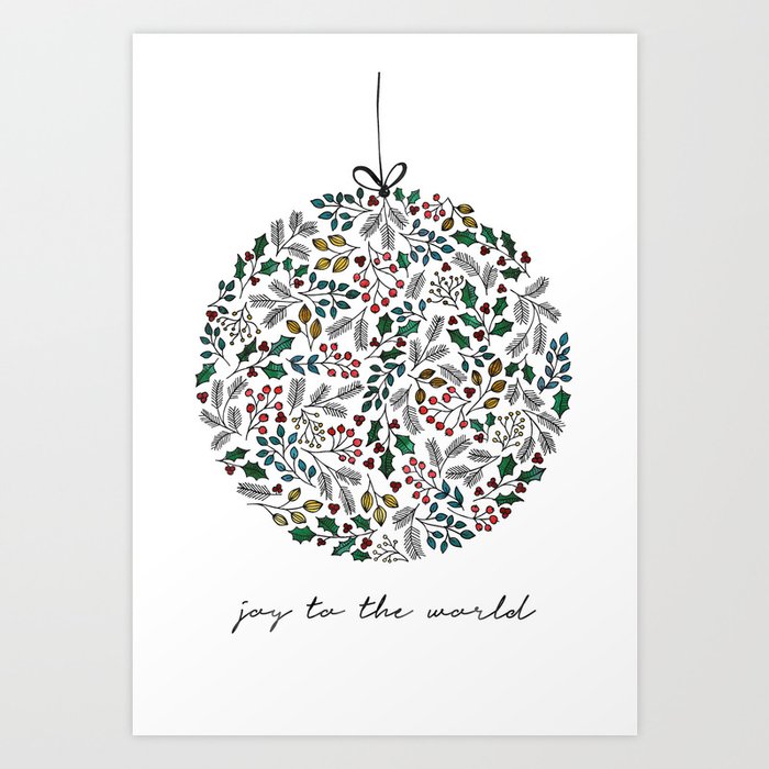 Joy To The World Art Print By Littlehousestudio Society6