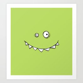 Happy Green Monster Art Print