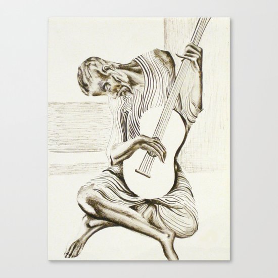 The New Old Guitarist Canvas Print