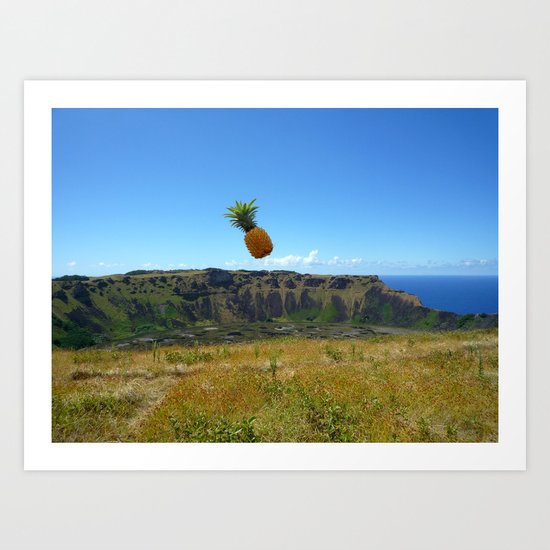 Flying Pineapple Art Print