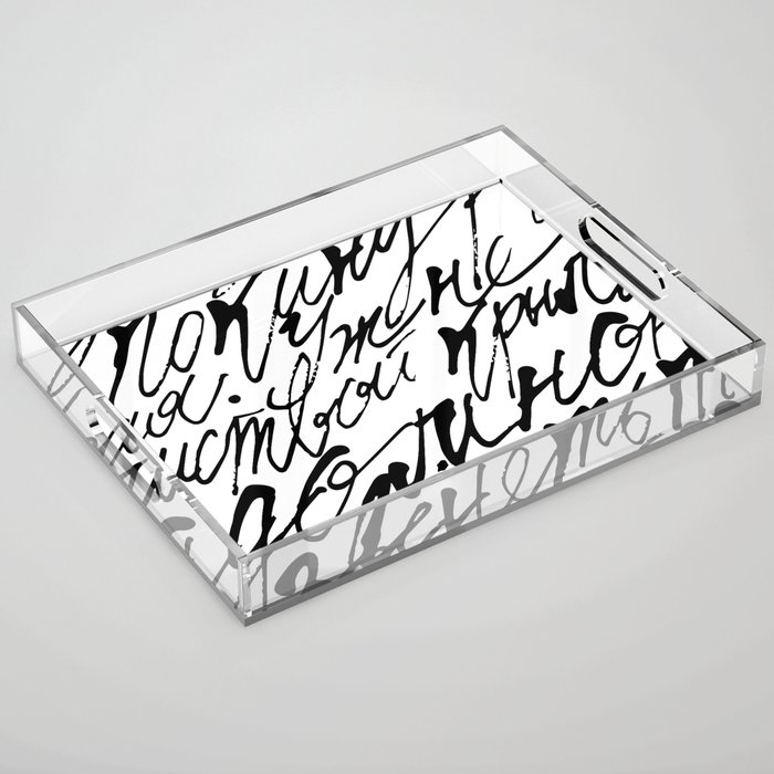 Calligraphy mood Acrylic Tray