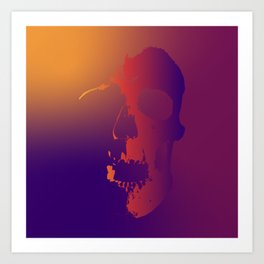 Sunset Skull Art Print