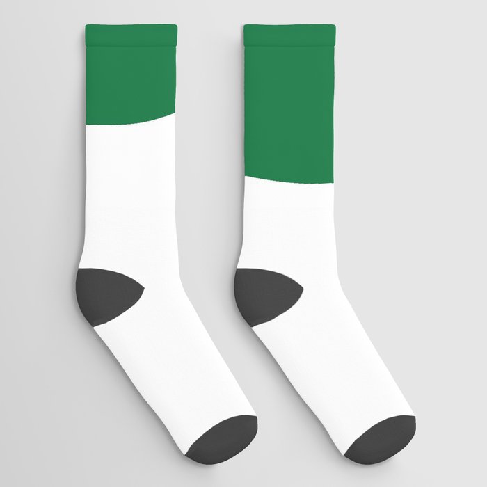 6 (Olive & White Number) Socks