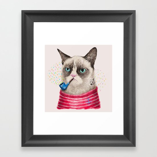 Sailor Cat II Framed Art Print