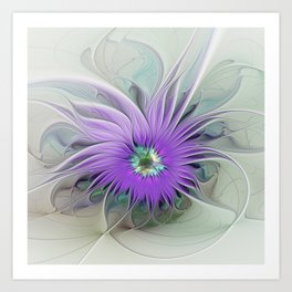 Flourish, abstract Fantasy Flower Art Print