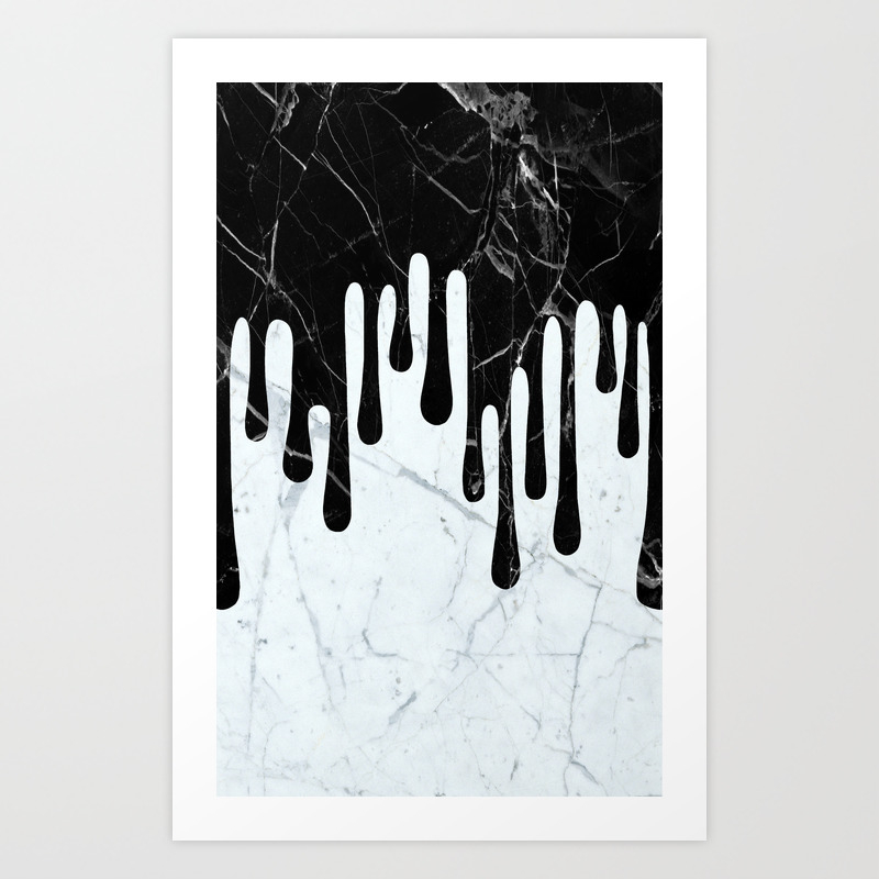 Marble Dripping Art Print