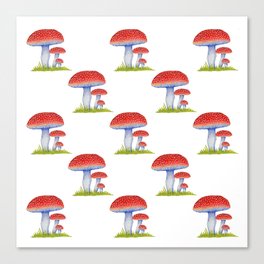 Toadstool Pattern Canvas Print