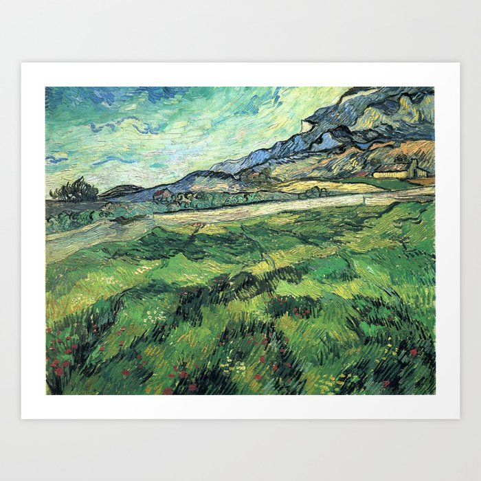 Vincent Van Gogh The Green Wheatfield Behind the Asylum Art Print