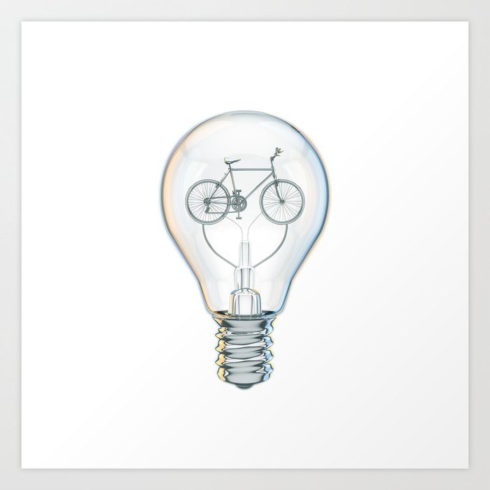 Light Bicycle Bulb Art Print