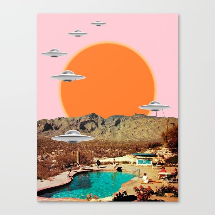 They've arrived! (UFO) Canvas Print