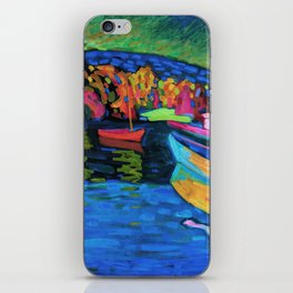Vassily Kandinsky - Autumn Landscape with Boats (1908) iPhone Skin