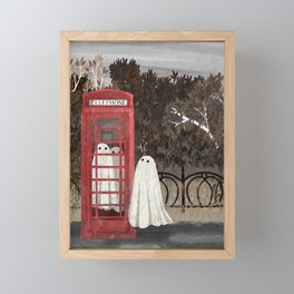 There Are Ghosts in the Phone Box Again... Framed Mini Art Print