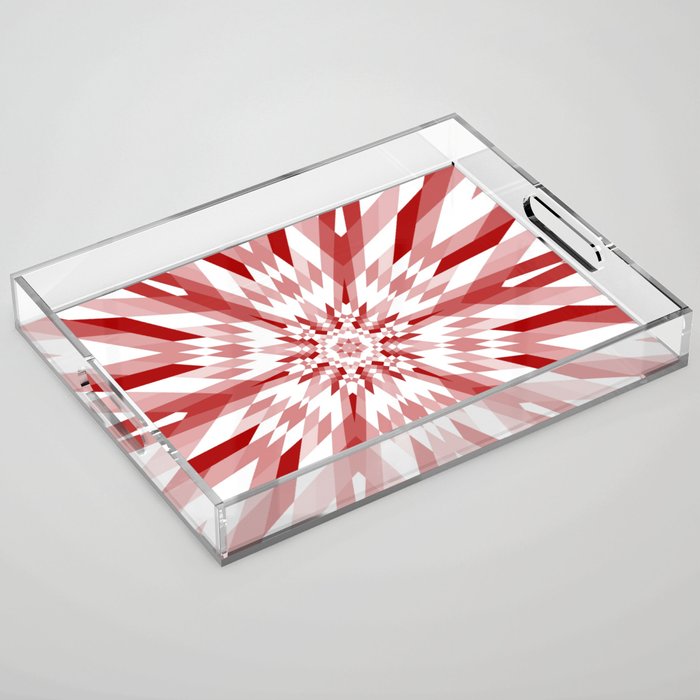 Red flower Acrylic Tray