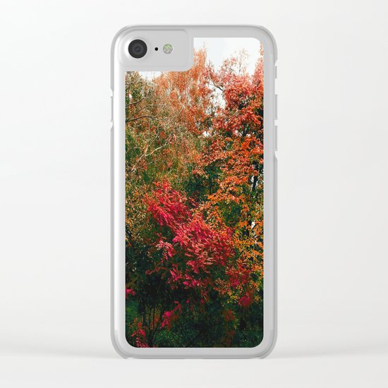 Autumn in the Garden Clear iPhone Case