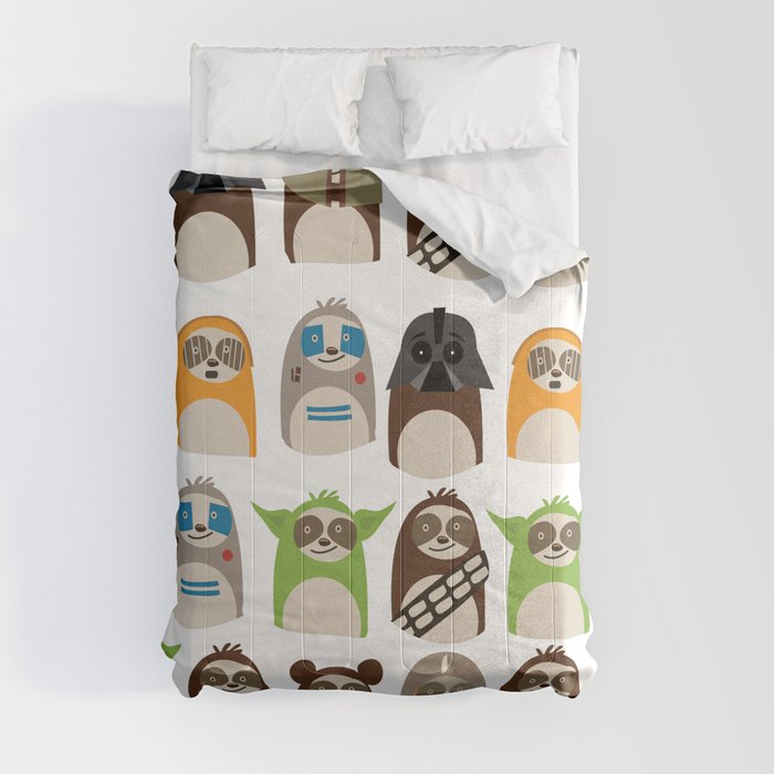 Science Fiction Sloths Comforter