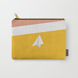 Paper plane Carry-All Pouch | Graphicdesign, Digital, Field, Sport, Landscape, Illustration, Pink 
