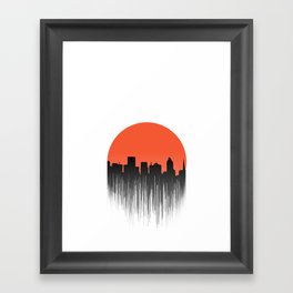 sunset city Framed Art Print