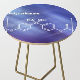Polycarbonate PC, Structural chemical formula Side Table
